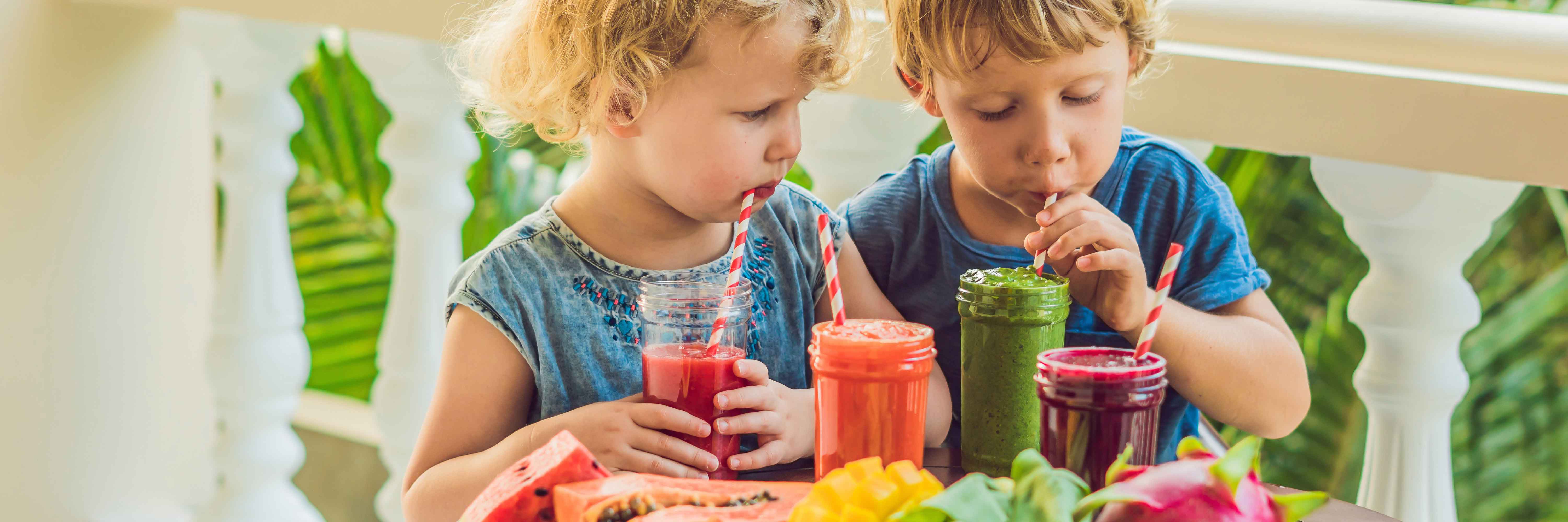 Kids Drinking Juice
